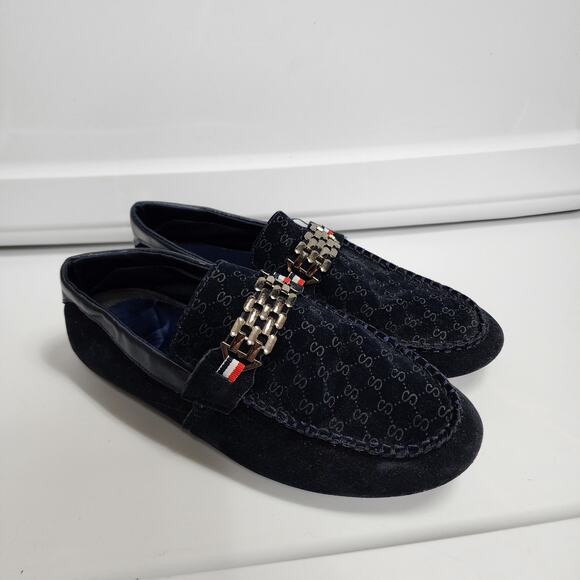 Navy Velour Size 45 Mens Loafer Slippers - Picture 4 of 9